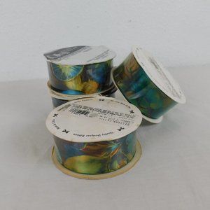 Offray Woven Edge Ribbon Lot of 4 Fruit Palette 1.5" x 10 Yds Each New Old Stock